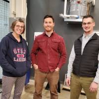 Sara Maas with partners from FisherUnitech